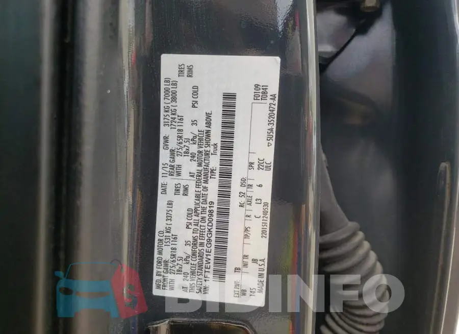 1FTEW1EG9GKD09819 Photo# 12