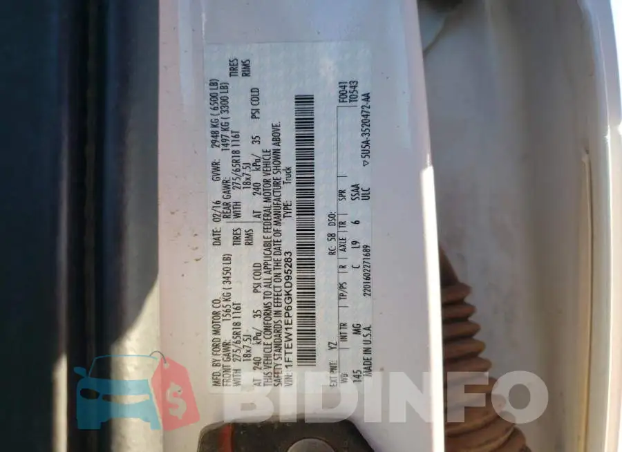 1FTEW1EP6GKD95283 Photo# 12