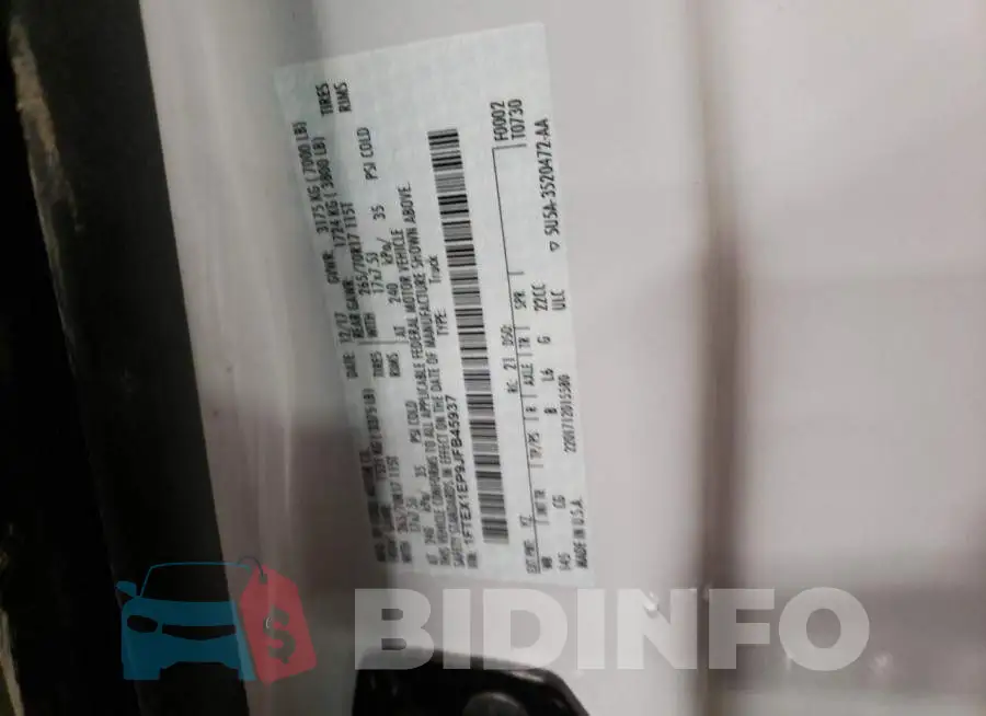 1FTEX1EP9JFB45937 Photo# 13