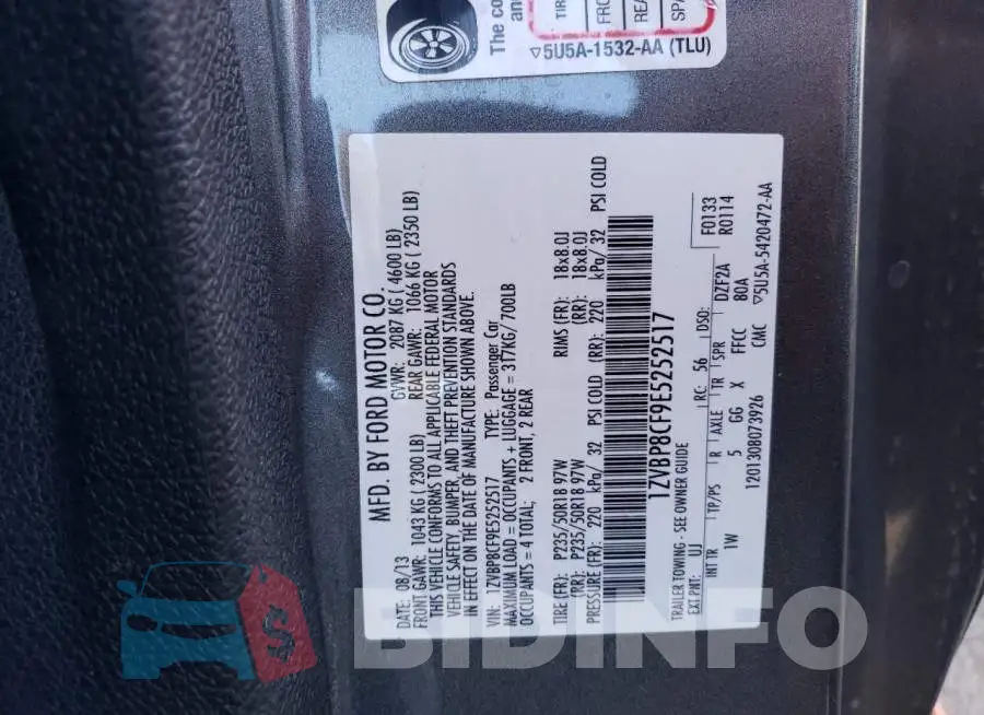 1ZVBP8CF9E5252517 Photo# 12