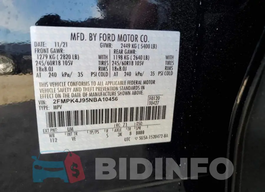2FMPK4J95NBA10456 Photo# 14
