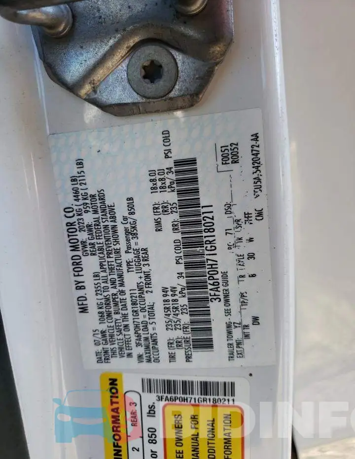 3FA6P0H71GR180211 Photo# 10