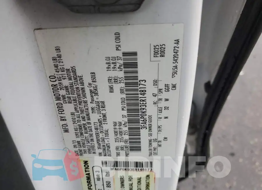 3FA6P0K93ER148173 Photo# 12