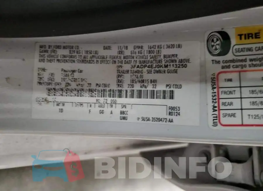 3FADP4EJ0KM113250 Photo# 12