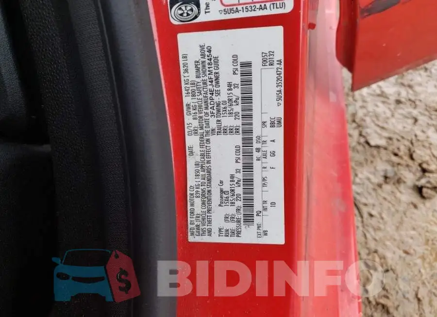3FADP4EJ4FM184540 Photo# 12