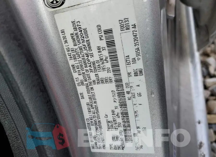 3FADP4EJ5FM204973 Photo# 12