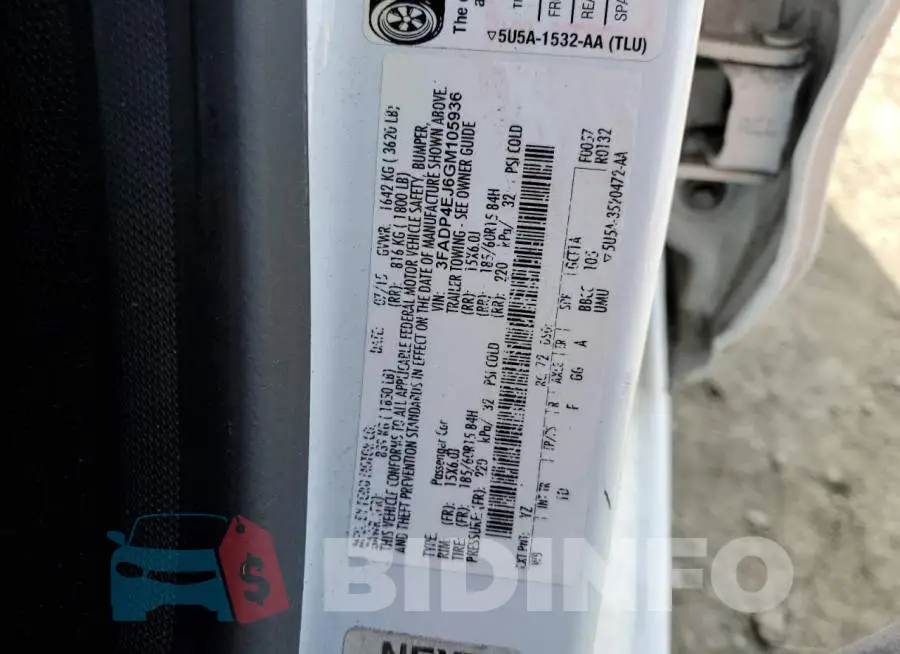 3FADP4EJ6GM105936 Photo# 12