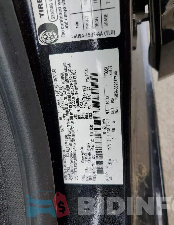 3FADP4EJ7FM213044 Photo# 10