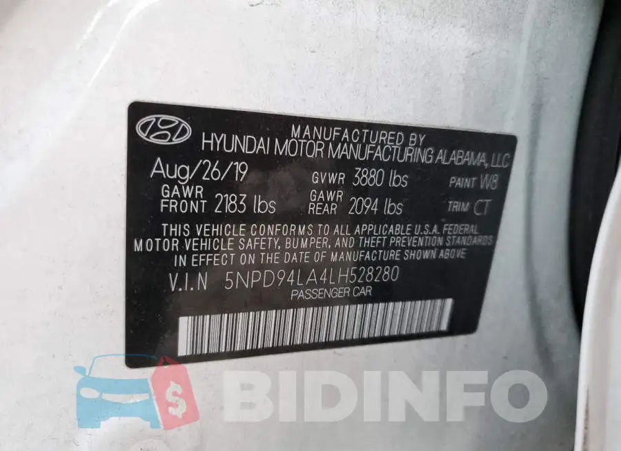 5NPD94LA4LH528280 Photo# 12