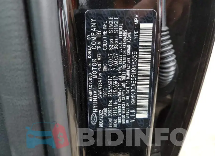 KM8K3CAB5PU948359 Photo# 12