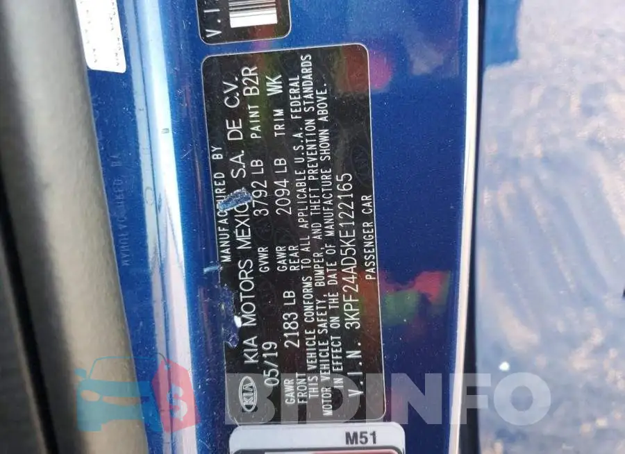 3KPF24AD5KE122165 Photo# 12