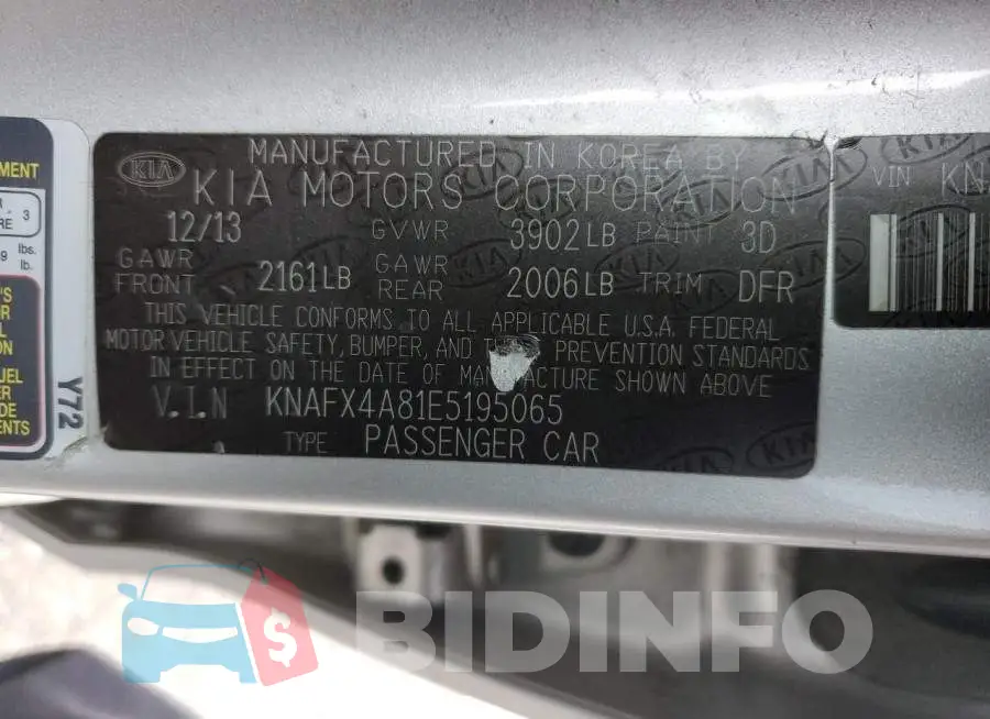 KNAFX4A81E5195065 Photo# 13