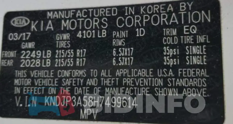KNDJP3A58H7499614 Photo# 10