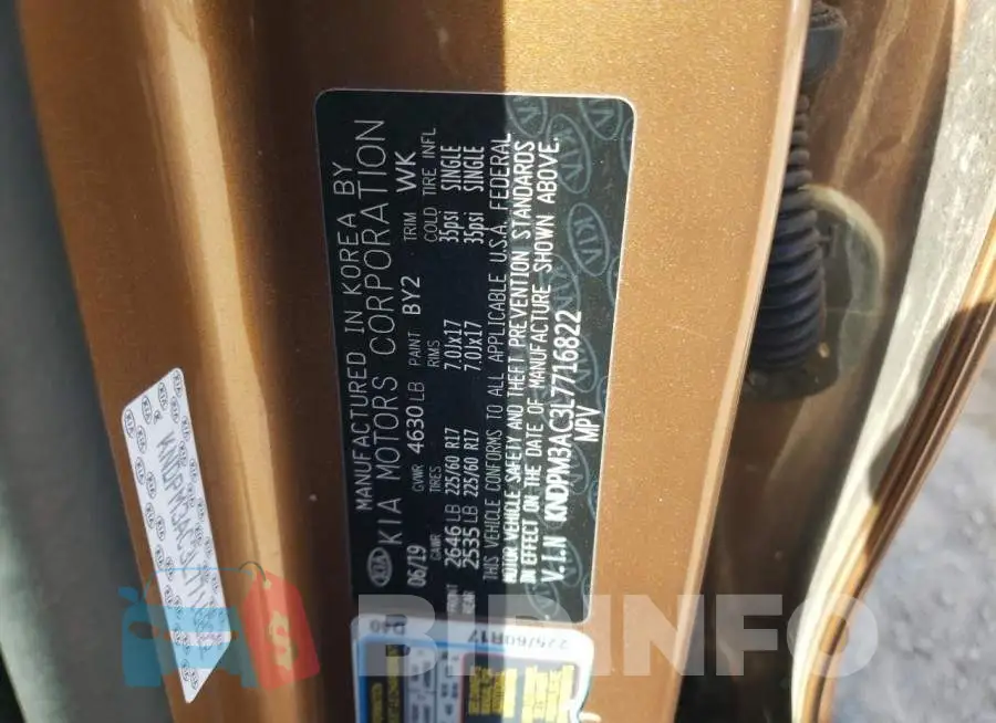 KNDPM3AC3L7716822 Photo# 10