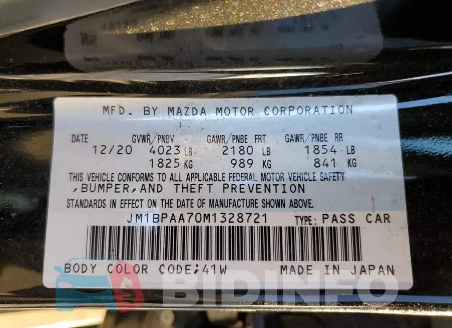 JM1BPAA70M1328721 Photo# 12
