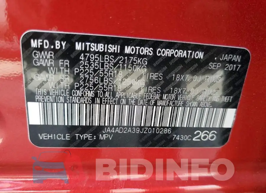 JA4AD2A39JZ010286 Photo# 13