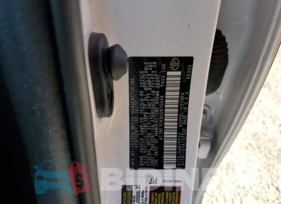 4T1BF1FK8HU815049 Photo# 12