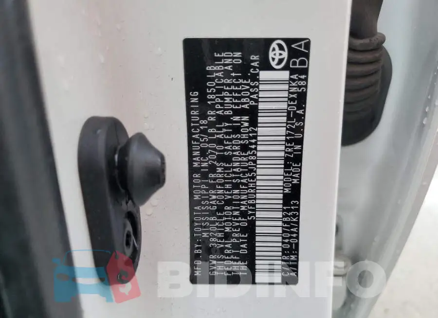 5YFBURHE5JP854412 Photo# 12