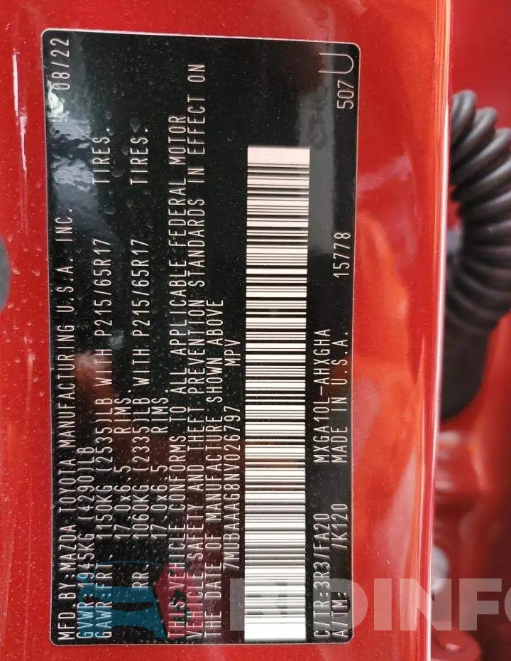 7MUBAAAG8NV026797 Photo# 14