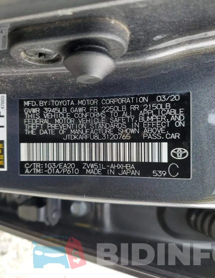 JTDKARFU8L3120765 Photo# 12