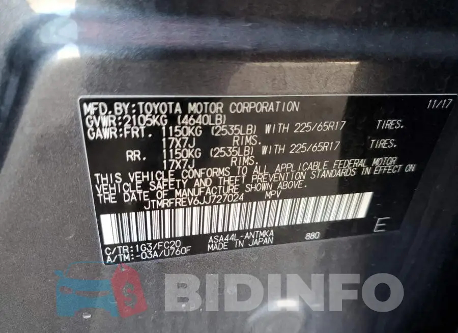 JTMRFREV6JJ727024 Photo# 14