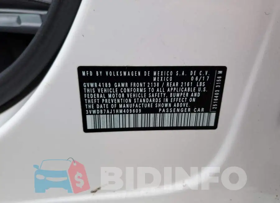 3VWDB7AJ1HM409609 Photo# 13