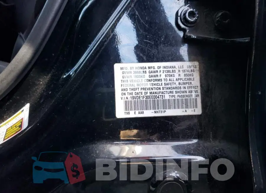19VDE1F30EE004731 Photo# 12