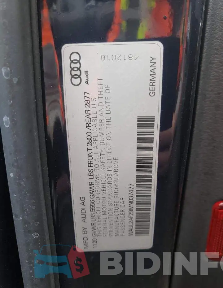 WAUL2AF29MN037477 Photo# 12