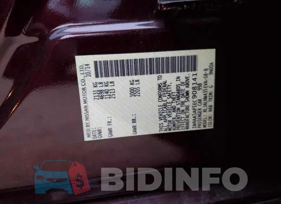 1N4AA5AP1EC908141 Photo# 12