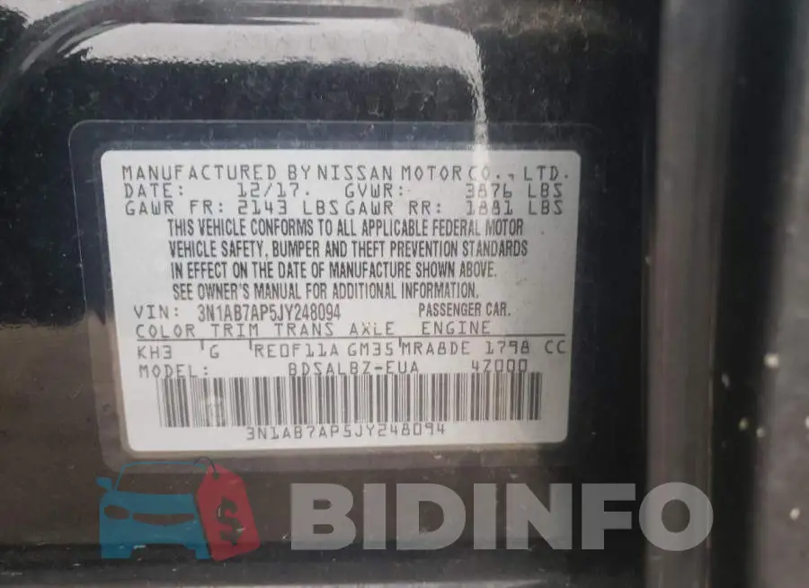 3N1AB7AP5JY248094 Photo# 12