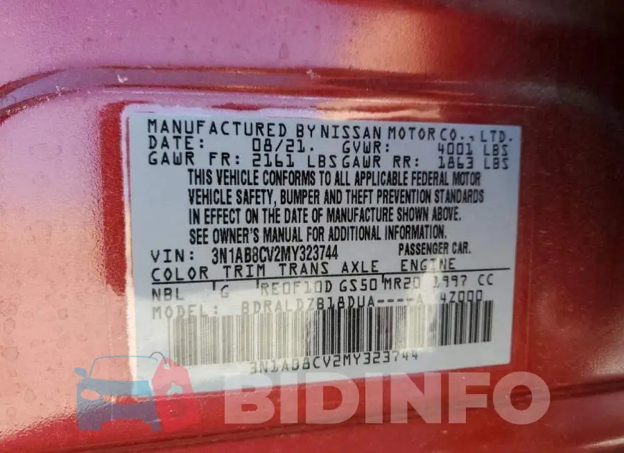 3N1AB8CV2MY323744 Photo# 12