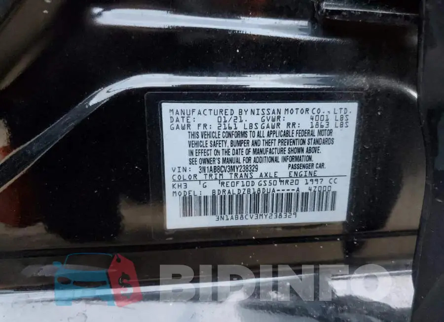 3N1AB8CV3MY238329 Photo# 13