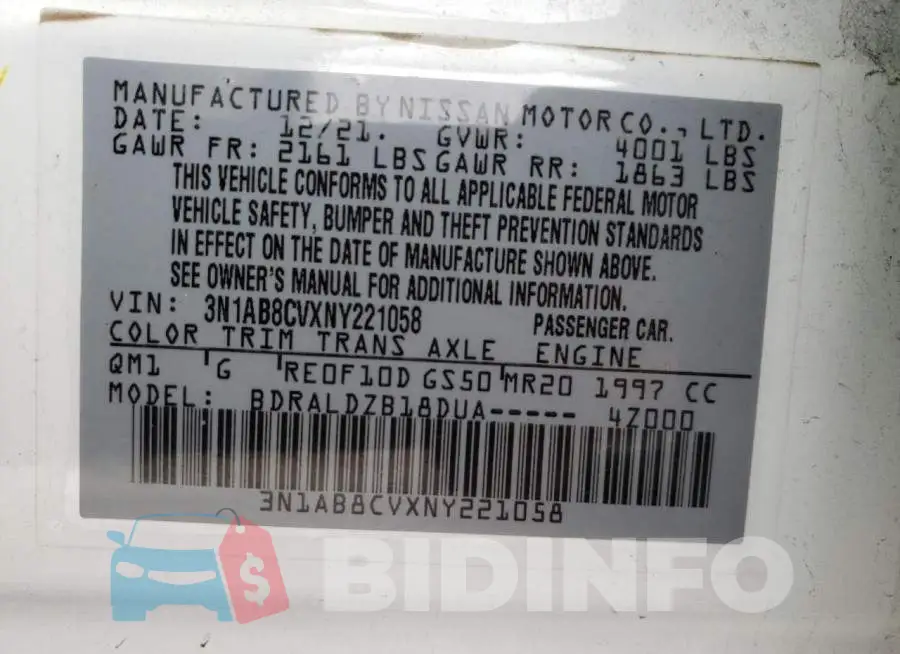 3N1AB8CVXNY221058 Photo# 13