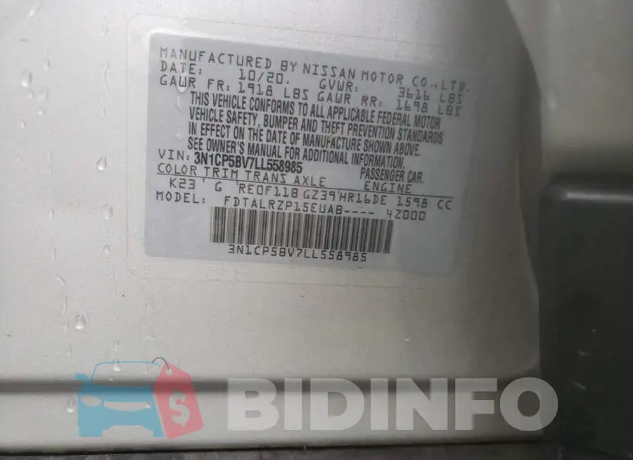 3N1CP5BV7LL558985 Photo# 10