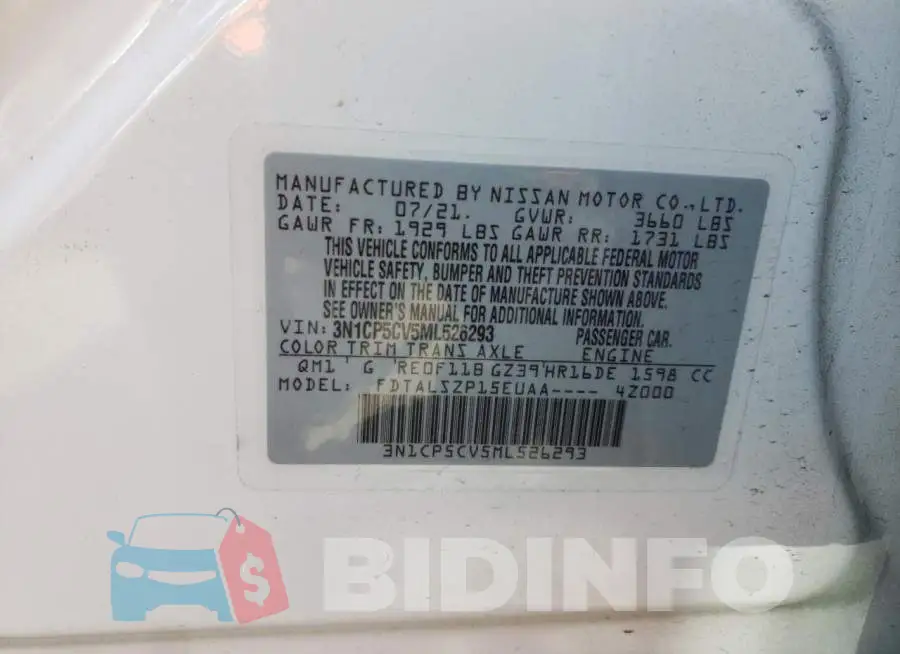 3N1CP5CV5ML526293 Photo# 10