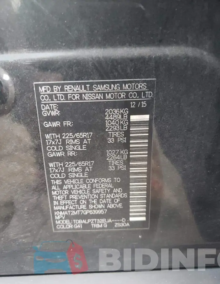 KNMAT2MT7GP639957 Photo# 10