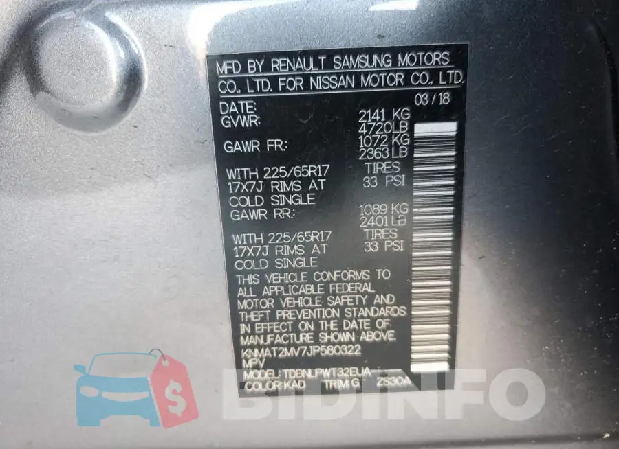 KNMAT2MV7JP580322 Photo# 12