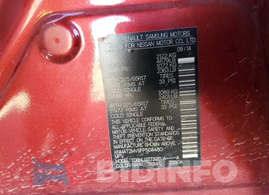 KNMAT2MV9FP504480 Photo# 10