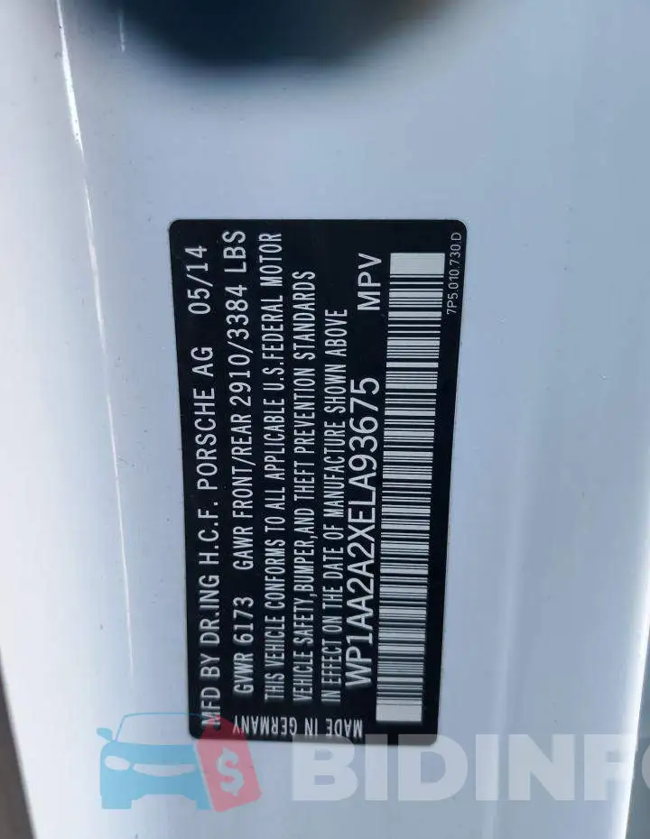 WP1AA2A2XELA93675 Photo# 13
