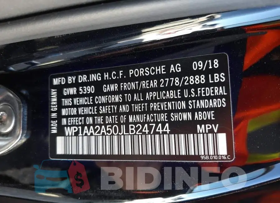 WP1AA2A50JLB24744 Photo# 13