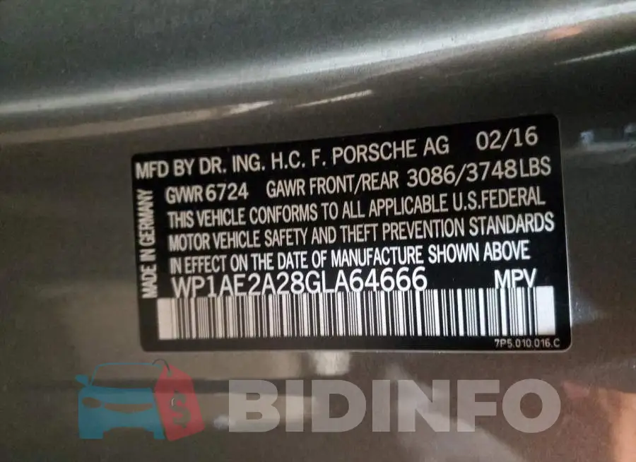 WP1AE2A28GLA64666 Photo# 13