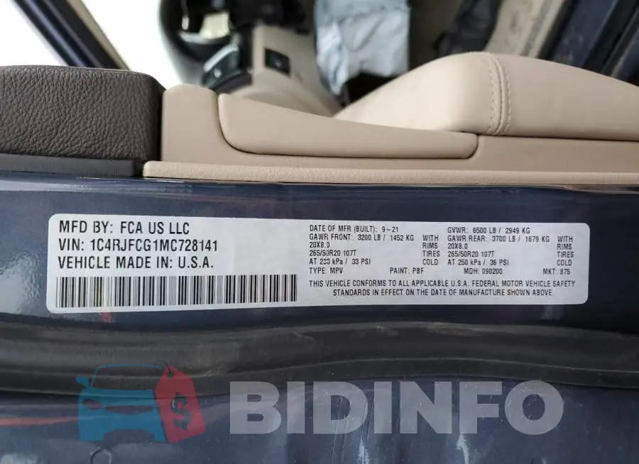 1C4RJFCG1MC728141 Photo# 13
