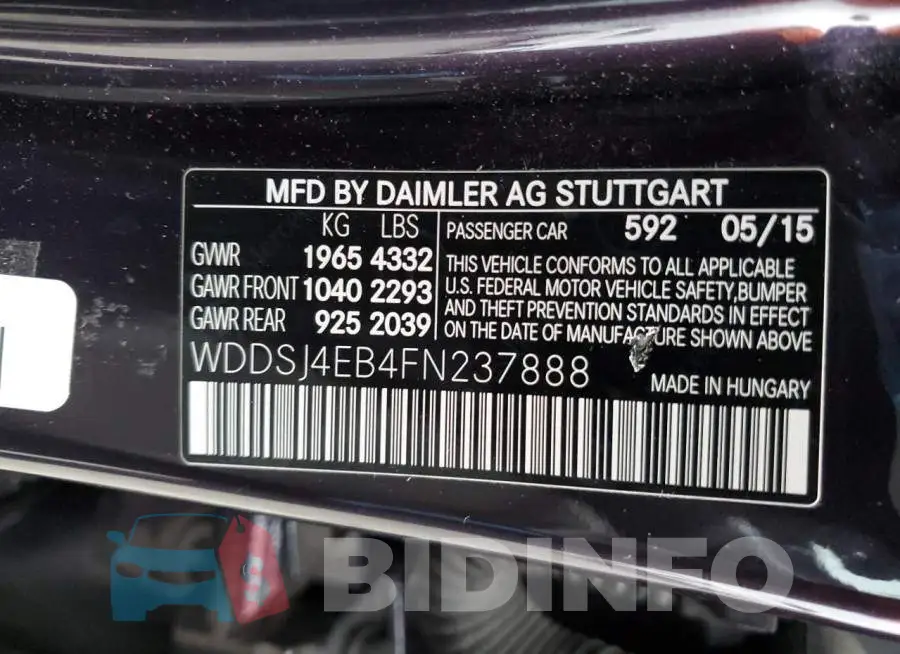 WDDSJ4EB4FN237888 Photo# 12
