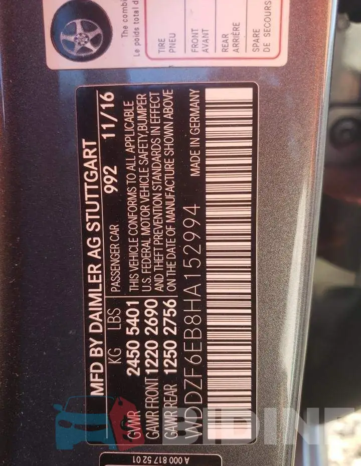 WDDZF6EB8HA152994 Photo# 13