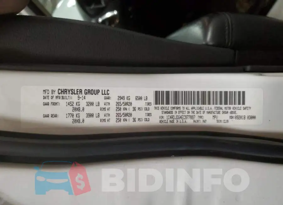 1C4RDJDG4EC977897 Photo# 13