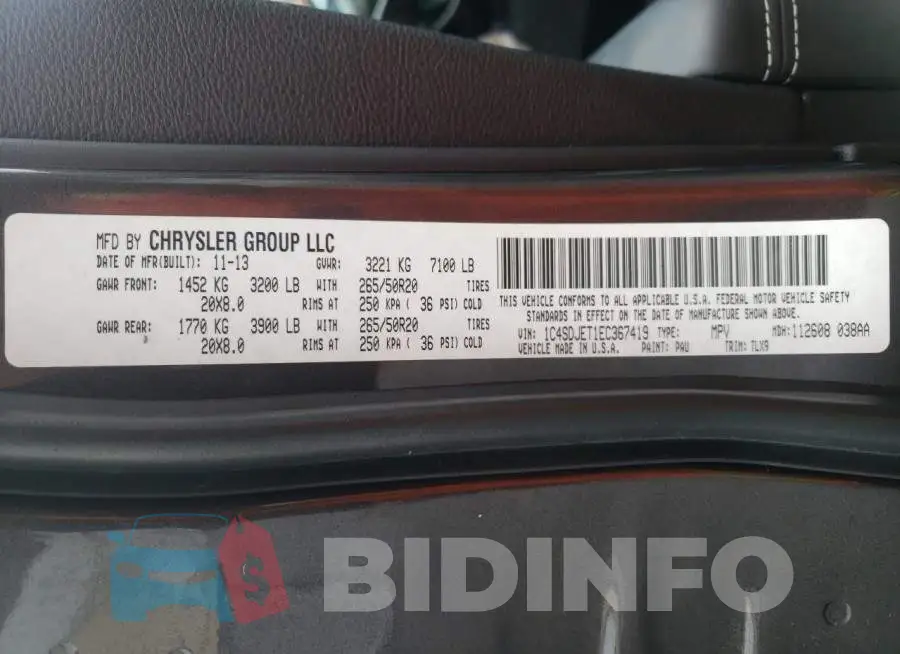 1C4SDJET1EC367419 Photo# 13