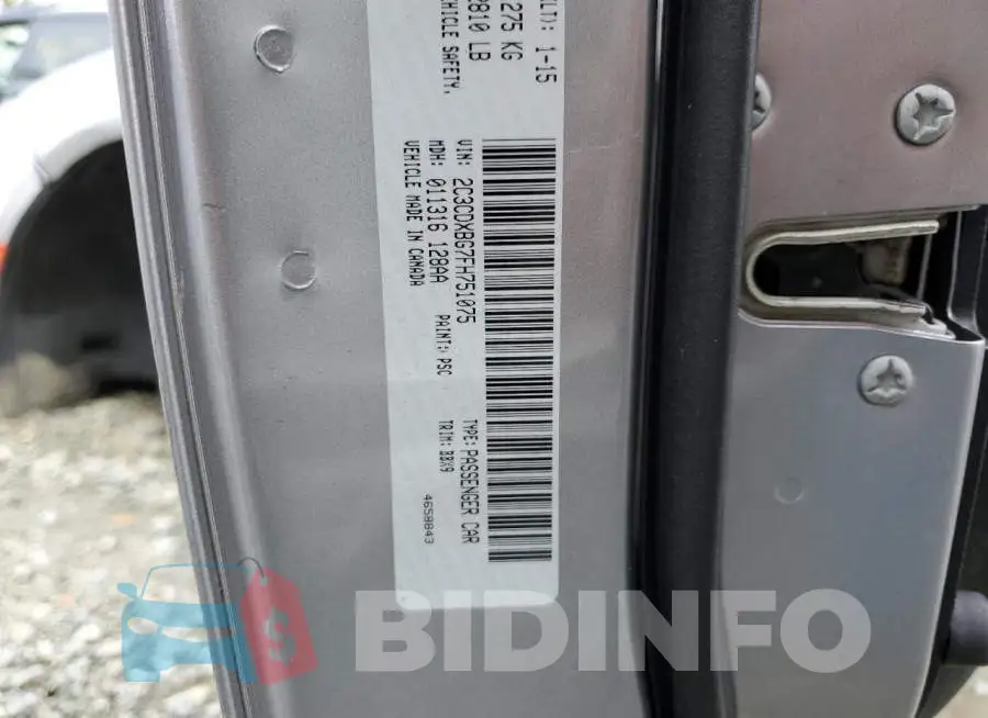 2C3CDXBG7FH751075 Photo# 12