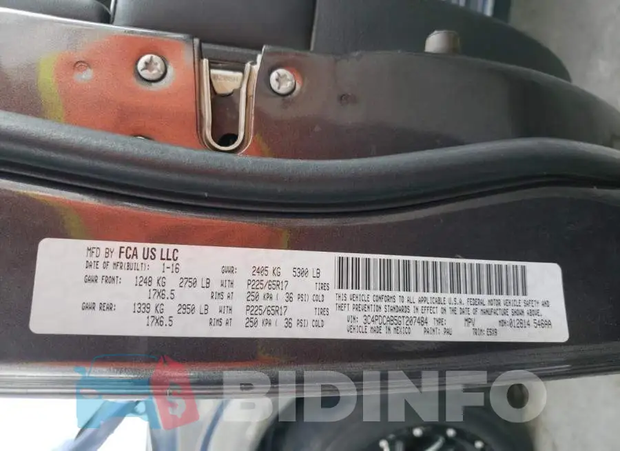 3C4PDCAB5GT207484 Photo# 13