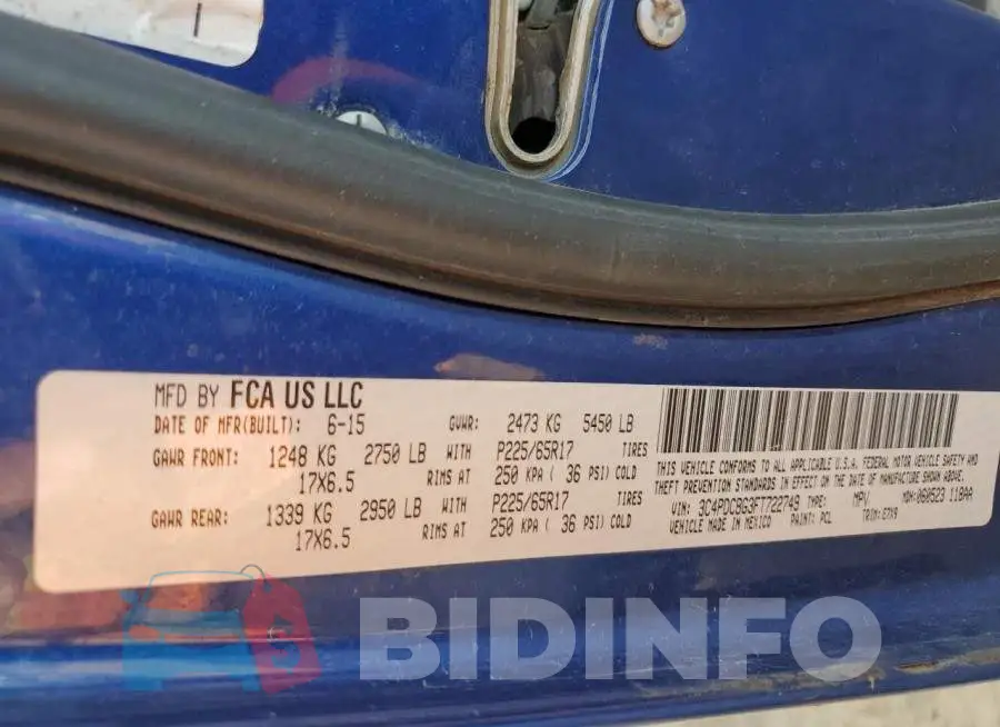 3C4PDCBG3FT722749 Photo# 13