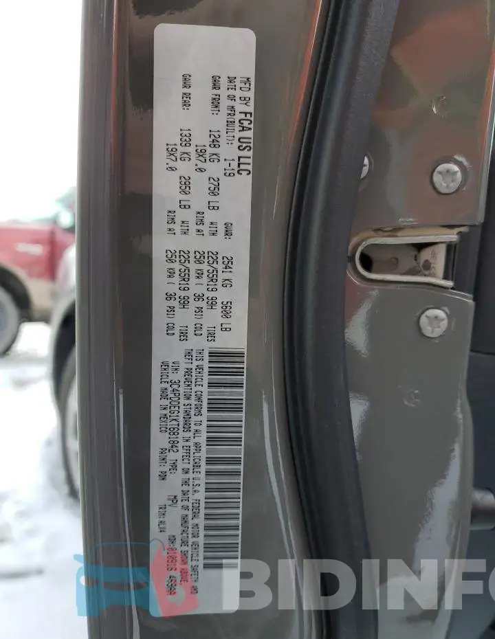 3C4PDDEG1KT681842 Photo# 12